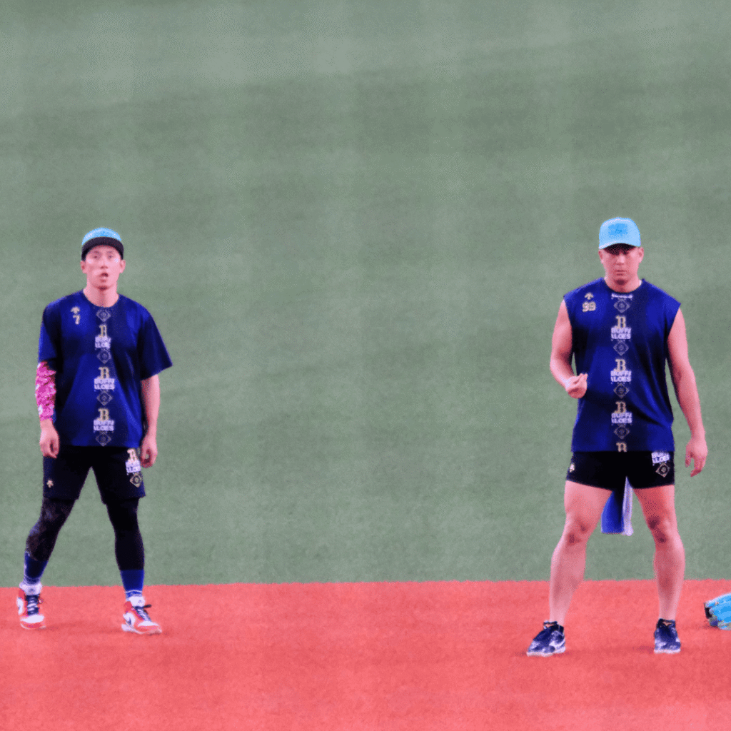 オリ西川選手とラオウ